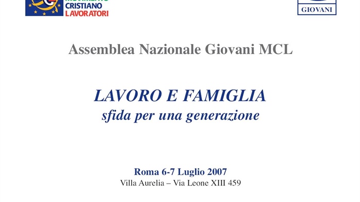 A Roma il 6 e 7 luglio 2007
